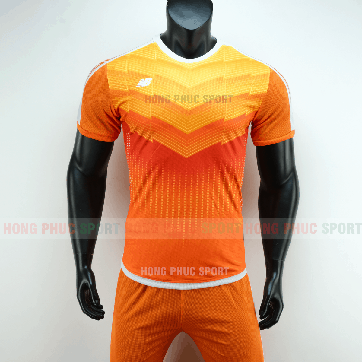 Áo đá bóng NB vải dệt màu vàng cam không logo 2019 2020 Áo đá bóng NB vải dệt màu vàng cam không logo 2019 2020