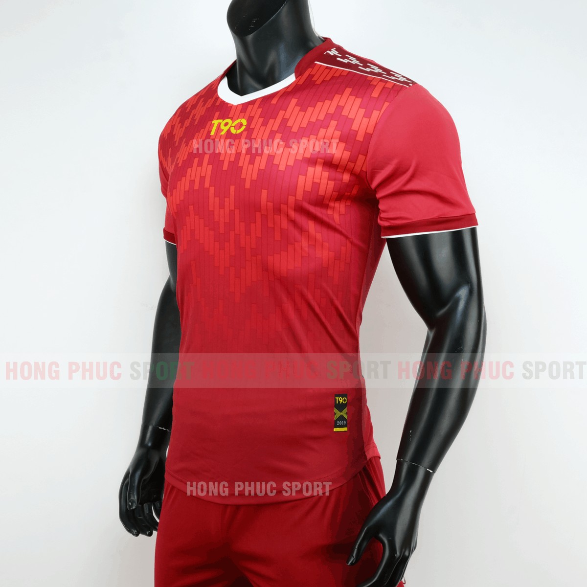 Áo đá bóng T90 màu đỏ không logo 2019 2020 Áo đá bóng T90 màu đỏ không logo 2019 2020