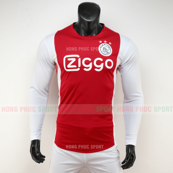 Áo bóng đá Ajax dài tay sân nhà 2019 2020 màu đỏ trắng