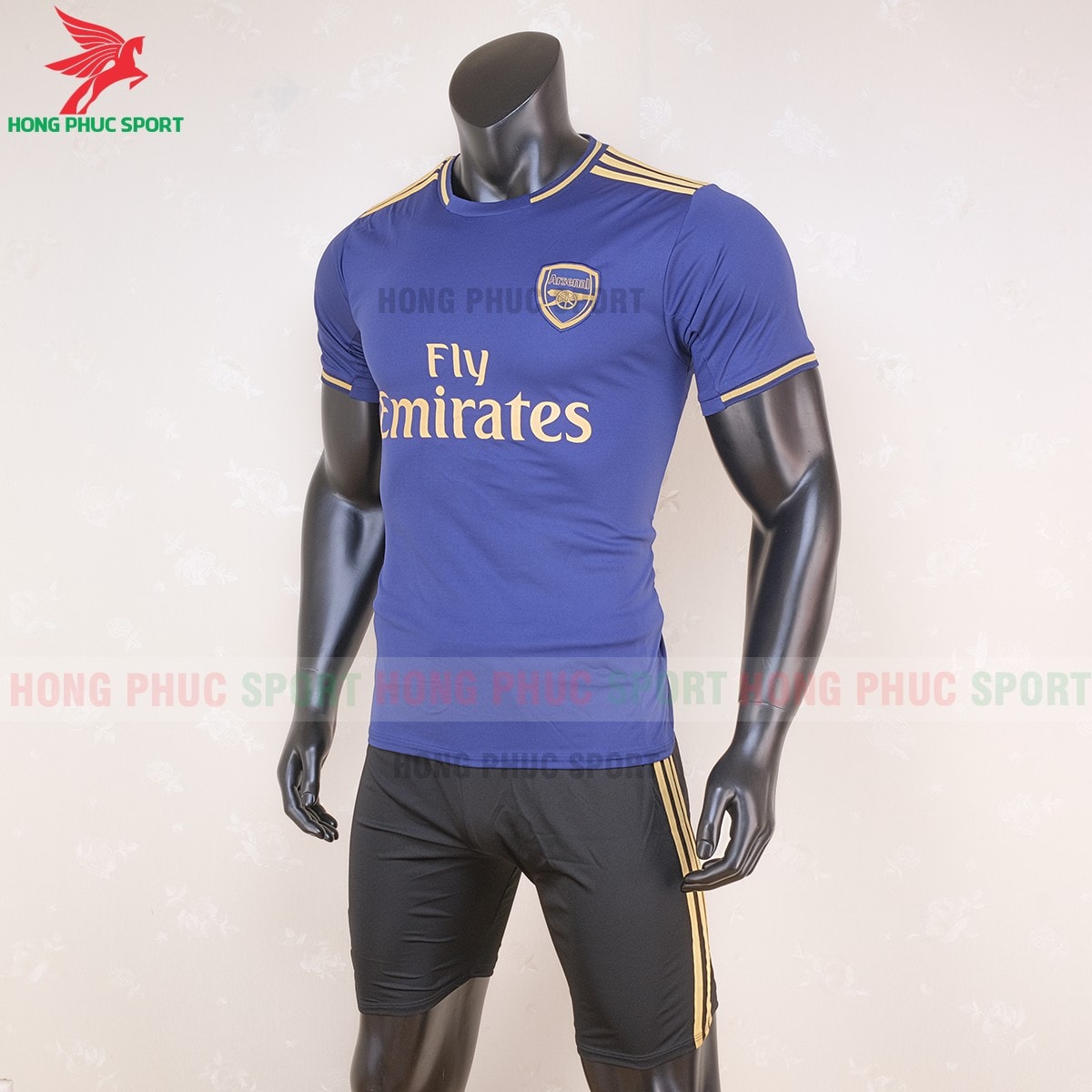 Áo bóng đá thi đấu Arsenal 2019 2020 mẫu thứ 3 màu xanh(trái)