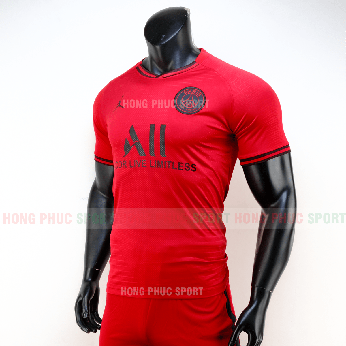 ÁO BÓNG ĐÁ JORDAN PSG 2019 2020 MÀU ĐỎ