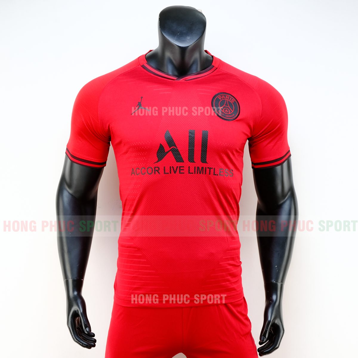 ÁO BÓNG ĐÁ JORDAN PSG 2019 2020 MÀU ĐỎ