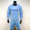 ÁO BÓNG ĐÁ MANCHESTER CITY DÀI TAY SÂN NHÀ 2019 2020 MÀU XANH