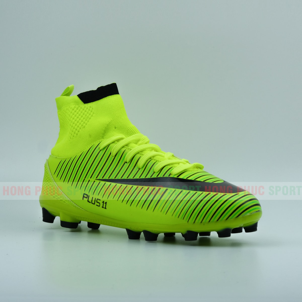Giày đá bóng cao cổ cao cấp sân cỏ nhân tạo Plus 2019 xanh chuối Giày đá bóng cao cổ cao cấp sân cỏ nhân tạo Plus 2019 xanh chuối