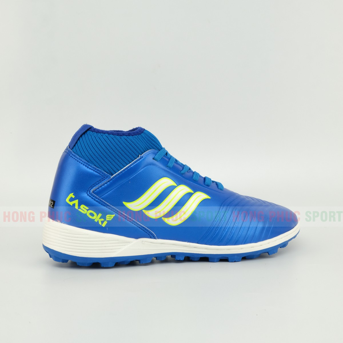 Giày đá bóng cao cổ sân cỏ nhân tạo TASOKI 2019 màu xanh lam Giày đá bóng cao cổ sân cỏ nhân tạo TASOKI 2019 màu xanh lam