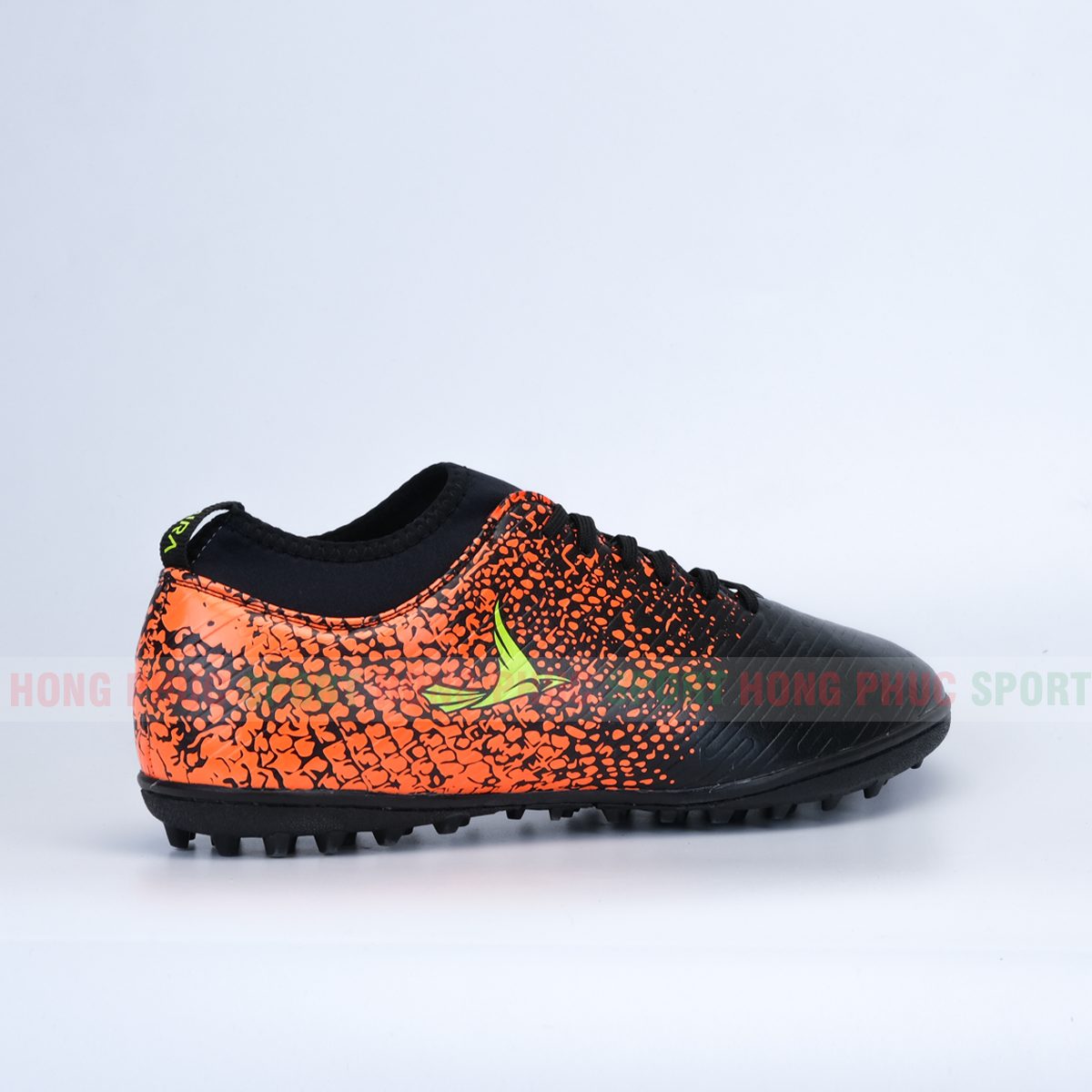 GIẦY ĐÁ BÓNG CHÍNH HÃNG MIRA CAO CẤP MÀU CAM ĐEN TẶNG TẤT MIRA