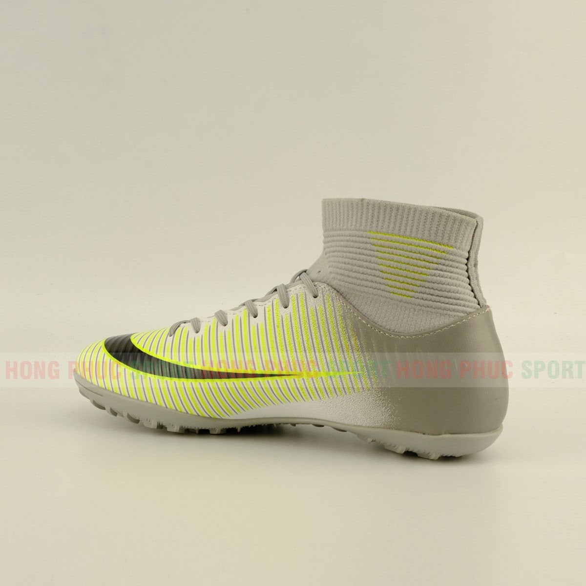 GIÀY ĐÁ BÓNG CỔ CAO SÂN CỎ NHÂN TẠO NT400 MÀU XÁM PHỐI XANH GIÀY ĐÁ BÓNG CỔ CAO SÂN CỎ NHÂN TẠO NT400 MÀU XÁM PHỐI XANH