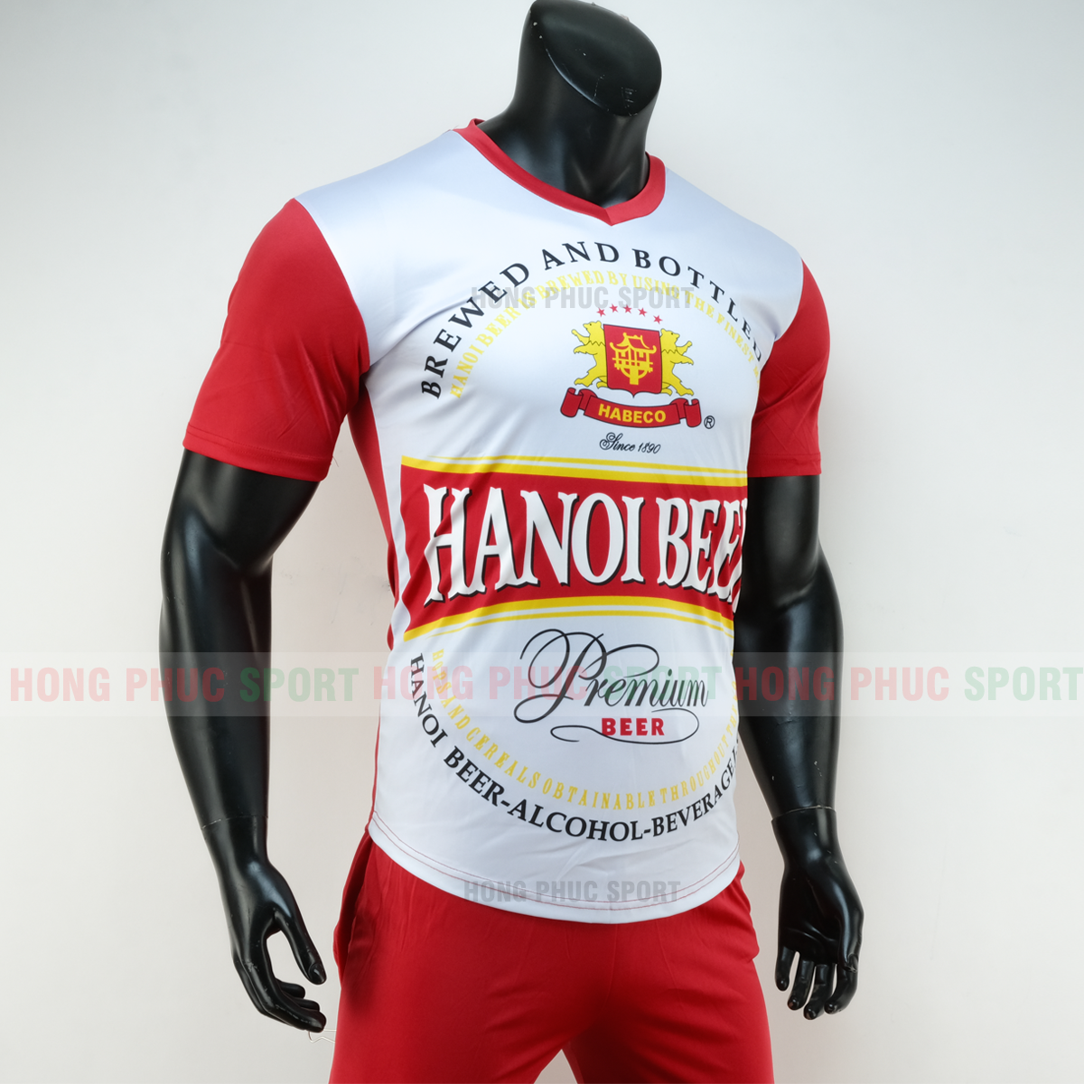Áo đá bóng Hà Nội Beer 2019 2020 màu đỏ trắng Áo đá bóng Hà Nội Beer 2019 2020 màu đỏ trắng