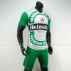 Áo đá bóng thương hiệu bia Heineken 2019 2020 màu xanh