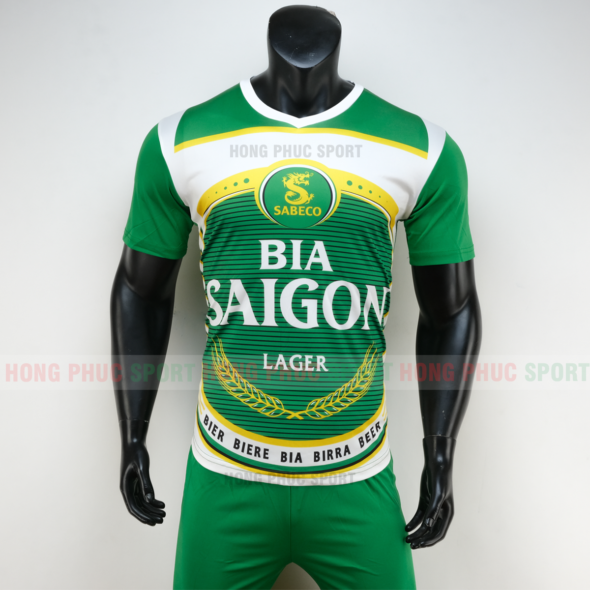 Áo đá bóng thương hiệu bia Saigon 2019 2020 màu xanh Áo đá bóng thương hiệu bia Saigon 2019 2020 màu xanh