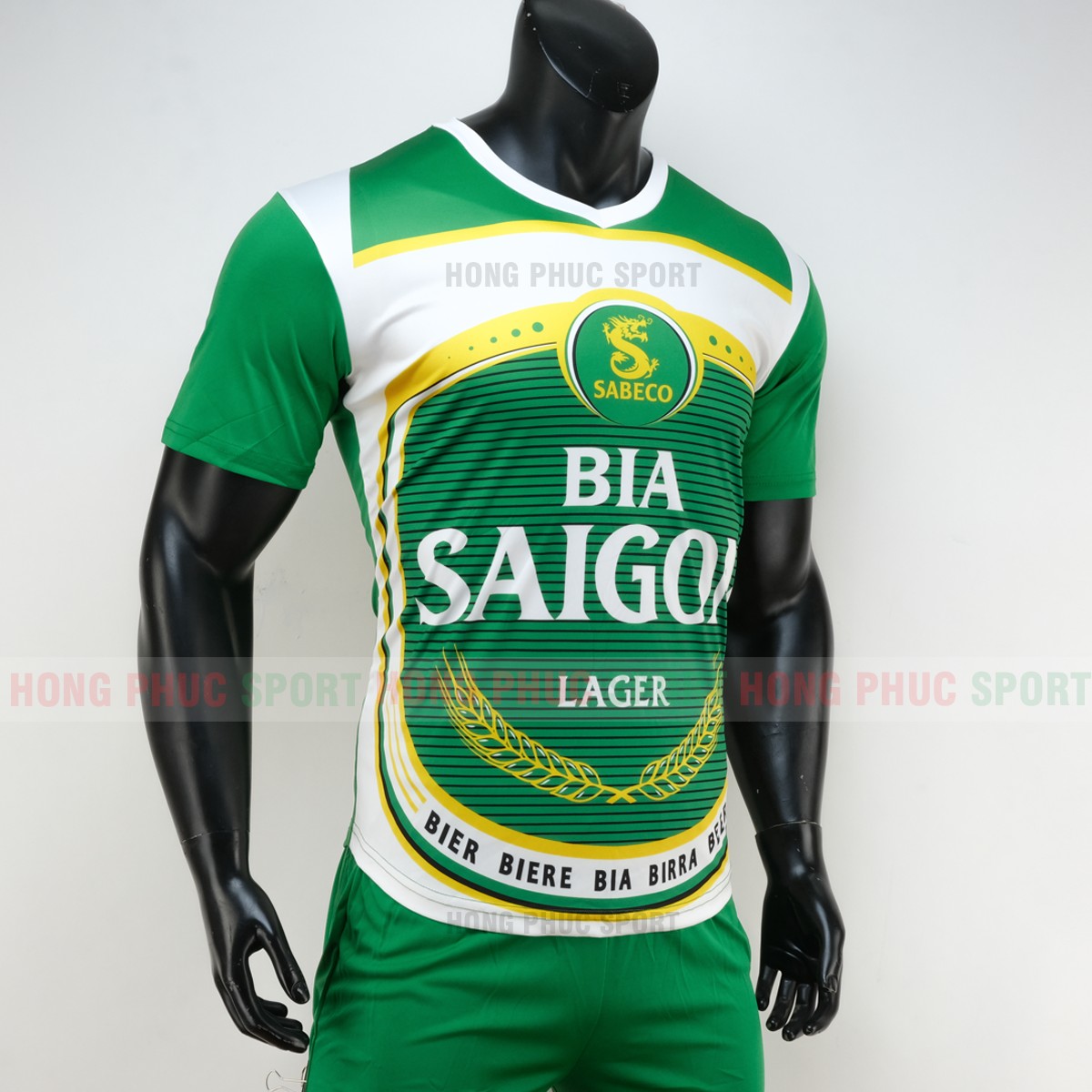 Áo đá bóng thương hiệu bia Saigon 2019 2020 màu xanh Áo đá bóng thương hiệu bia Saigon 2019 2020 màu xanh