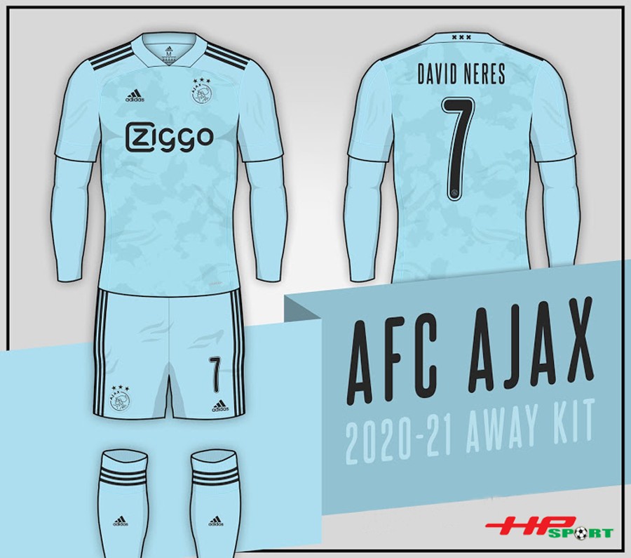 Thiết kế dự đoán mẫu áo sân khách Ajax 2020 2021 của Corinth