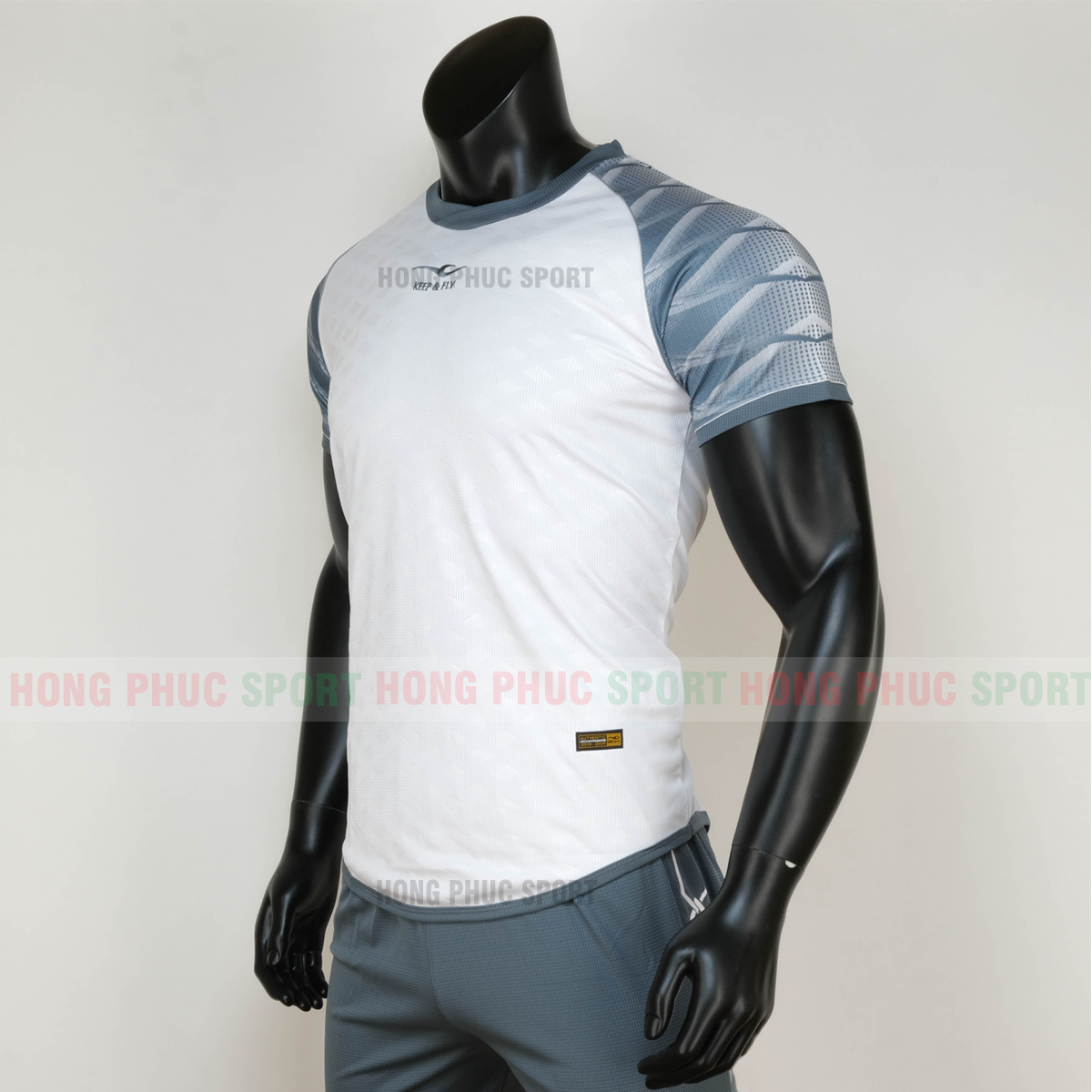 Áo bóng đá không logo Legend Keep Fly 2020 màu trắng xám Áo bóng đá không logo Legend Keep Fly 2020 màu trắng xám