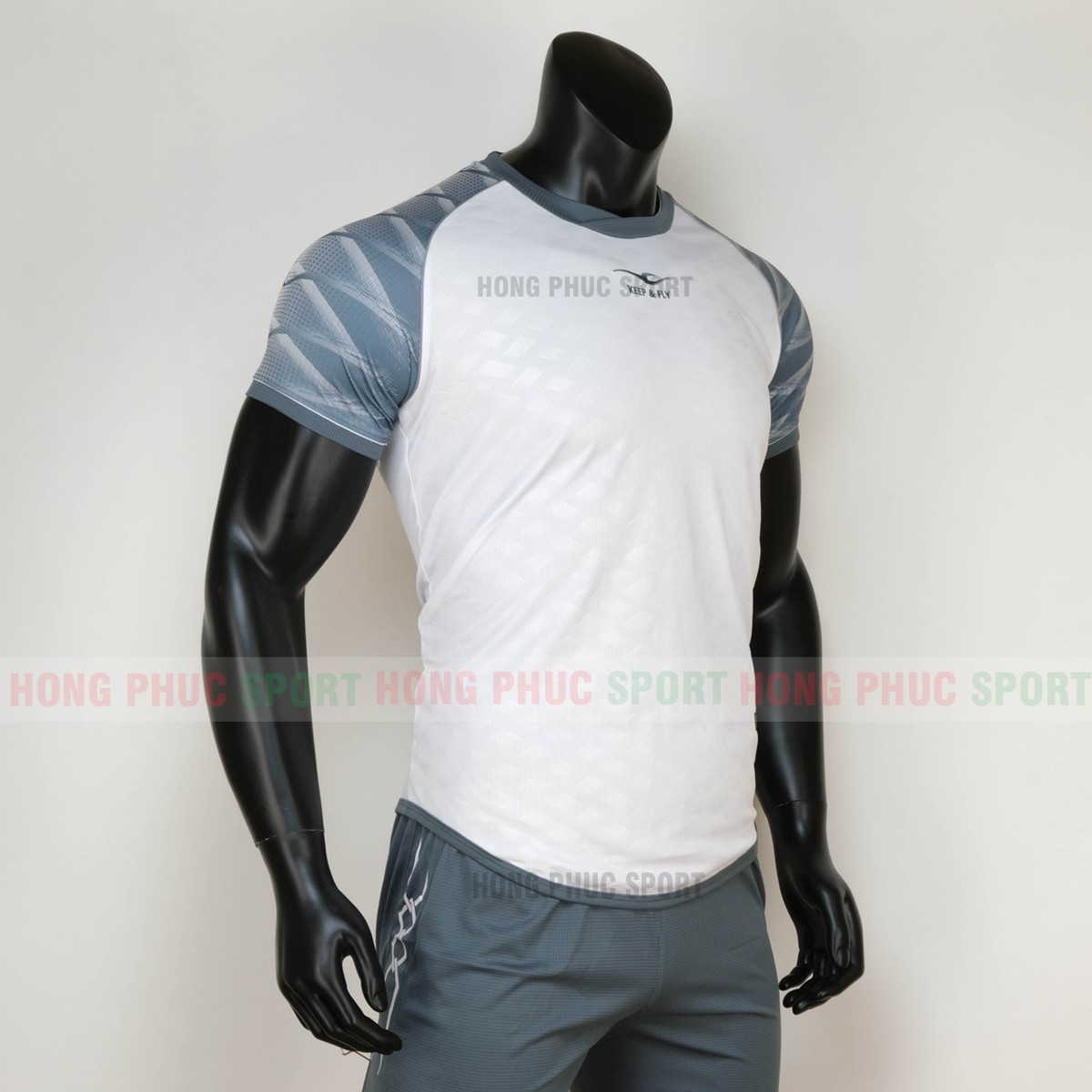 Áo bóng đá không logo Legend Keep Fly 2020 màu trắng xám Áo bóng đá không logo Legend Keep Fly 2020 màu trắng xám