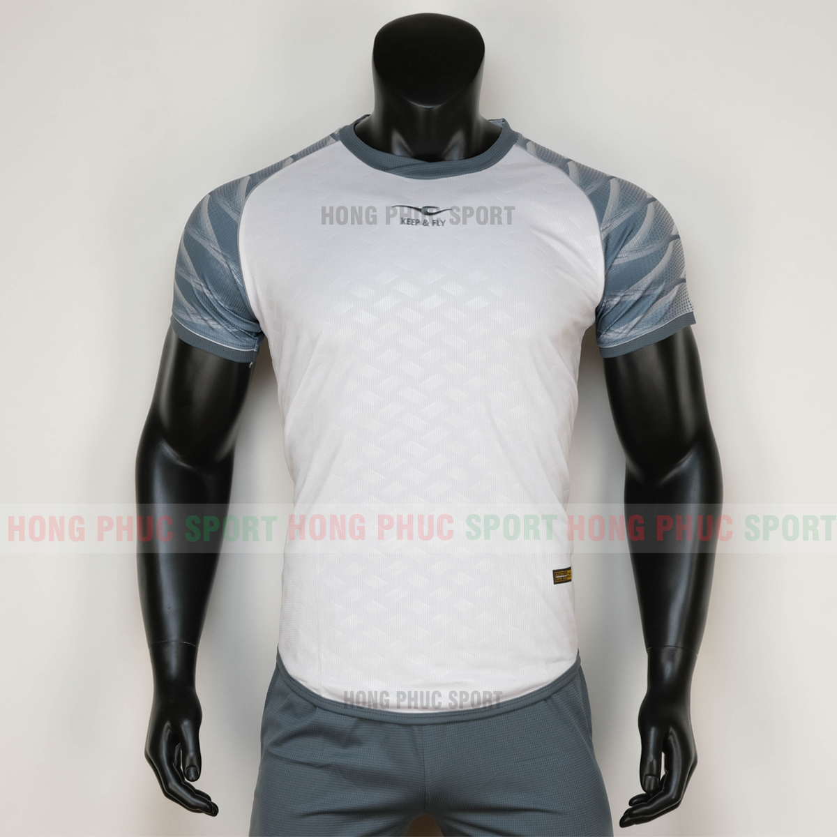 Áo bóng đá không logo Legend Keep Fly 2020 màu trắng xám Áo bóng đá không logo Legend Keep Fly 2020 màu trắng xám