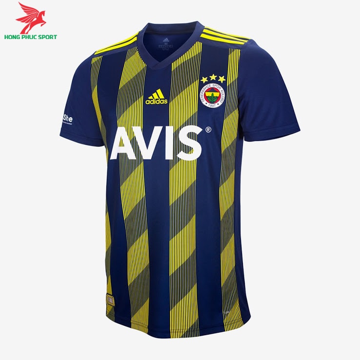 Áo bóng đá Fenerbache 2020 xanh sọc vàng Áo bóng đá Fenerbache 2020 xanh sọc vàng