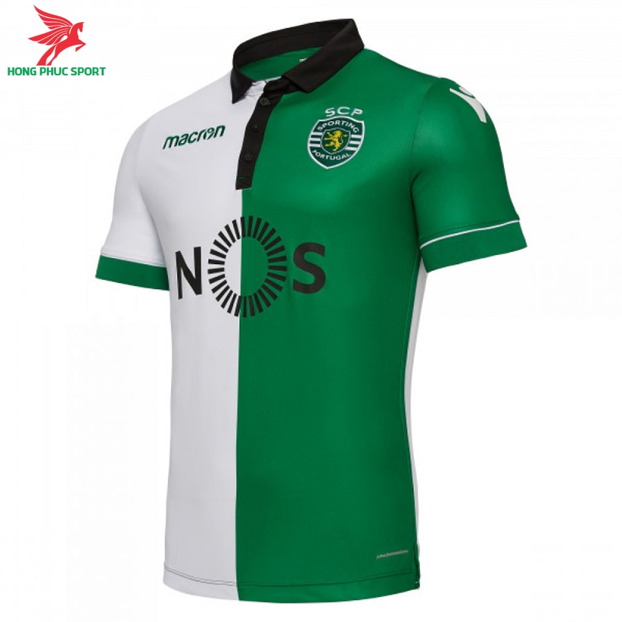 Áo Sporting Lisbon 2020 sân nhà nửa trắng xanh Áo Sporting Lisbon 2020 sân nhà nửa trắng xanh