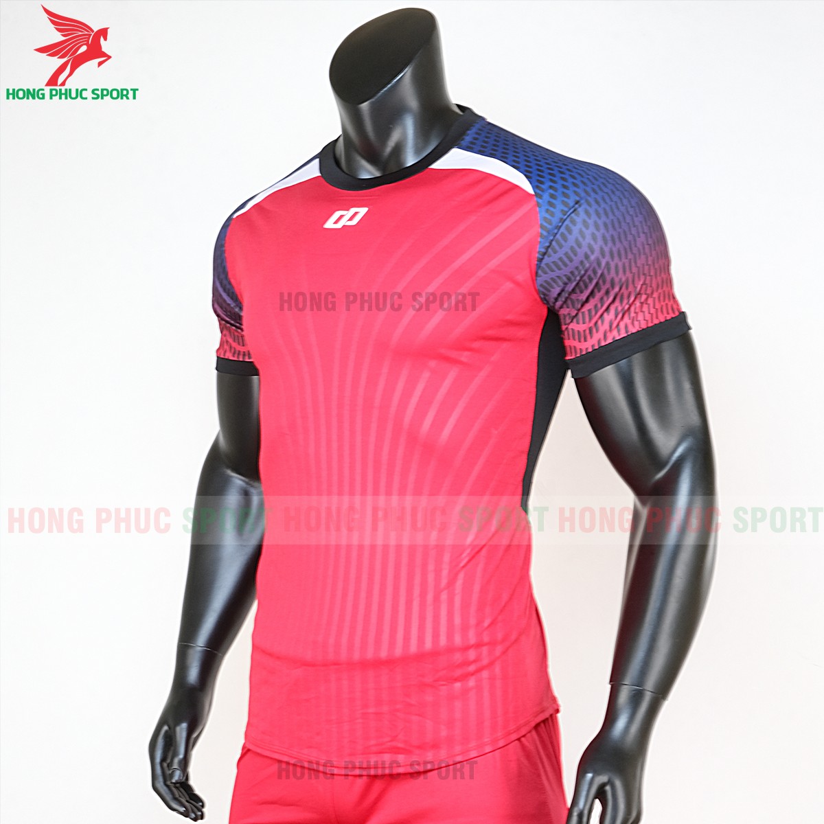 áo bóng đá không logo CP Nova đỏ 2