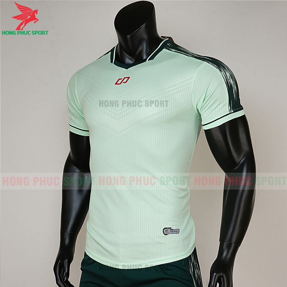 áo bóng đá không logo CP Otis xanh ngọc 3