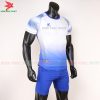 áo bóng đá không logo Mizuno trắng xanh dương 5