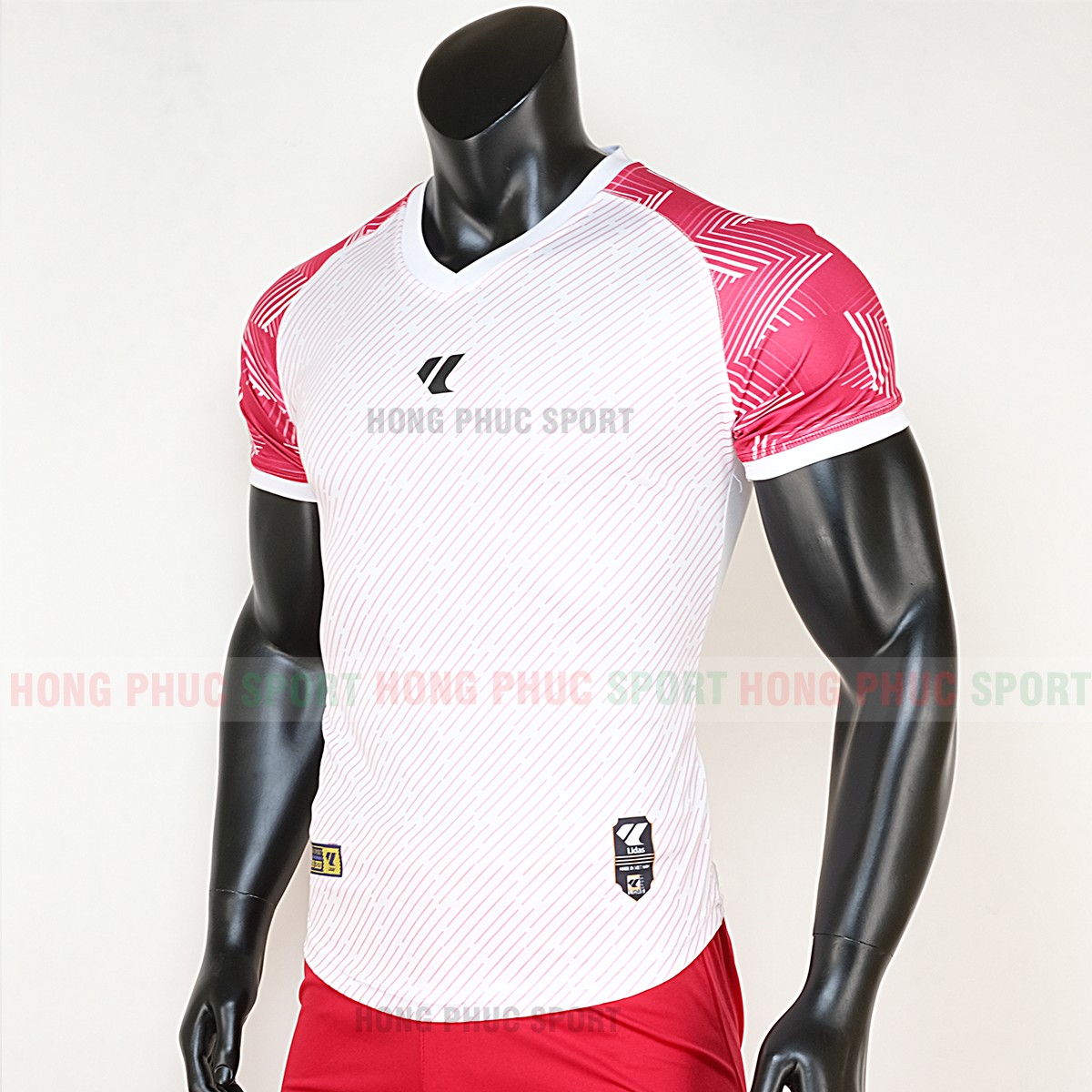 ao-bong-da-khong-logo-lidas-wariors-trang-do-4 Áo bóng đá không logo Lidas wariors trắng đỏ 2