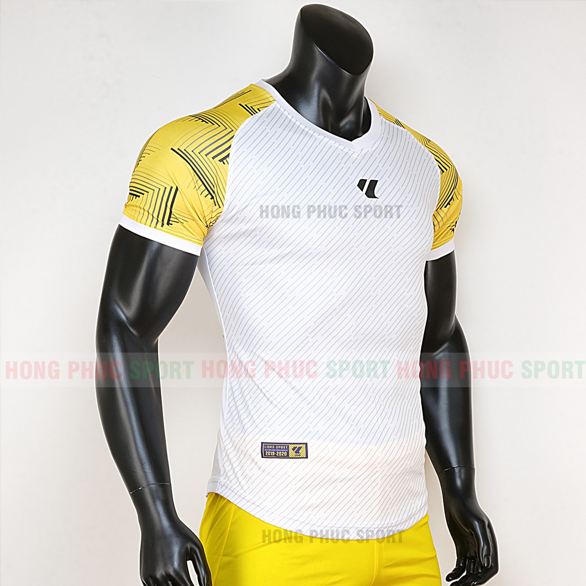 ao-bong-da-khong-logo-lidas-wariors-trang-vang-2 Áo bóng đá không logo Lidas wariors trắng vàng 4