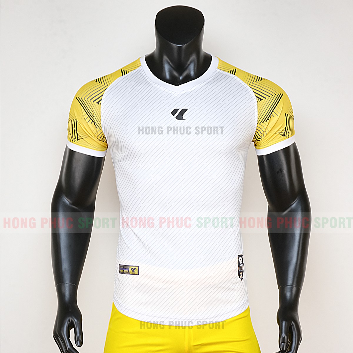 ao-bong-da-khong-logo-lidas-wariors-trang-vang-5 Áo bóng đá không logo Lidas wariors trắng vàng 1