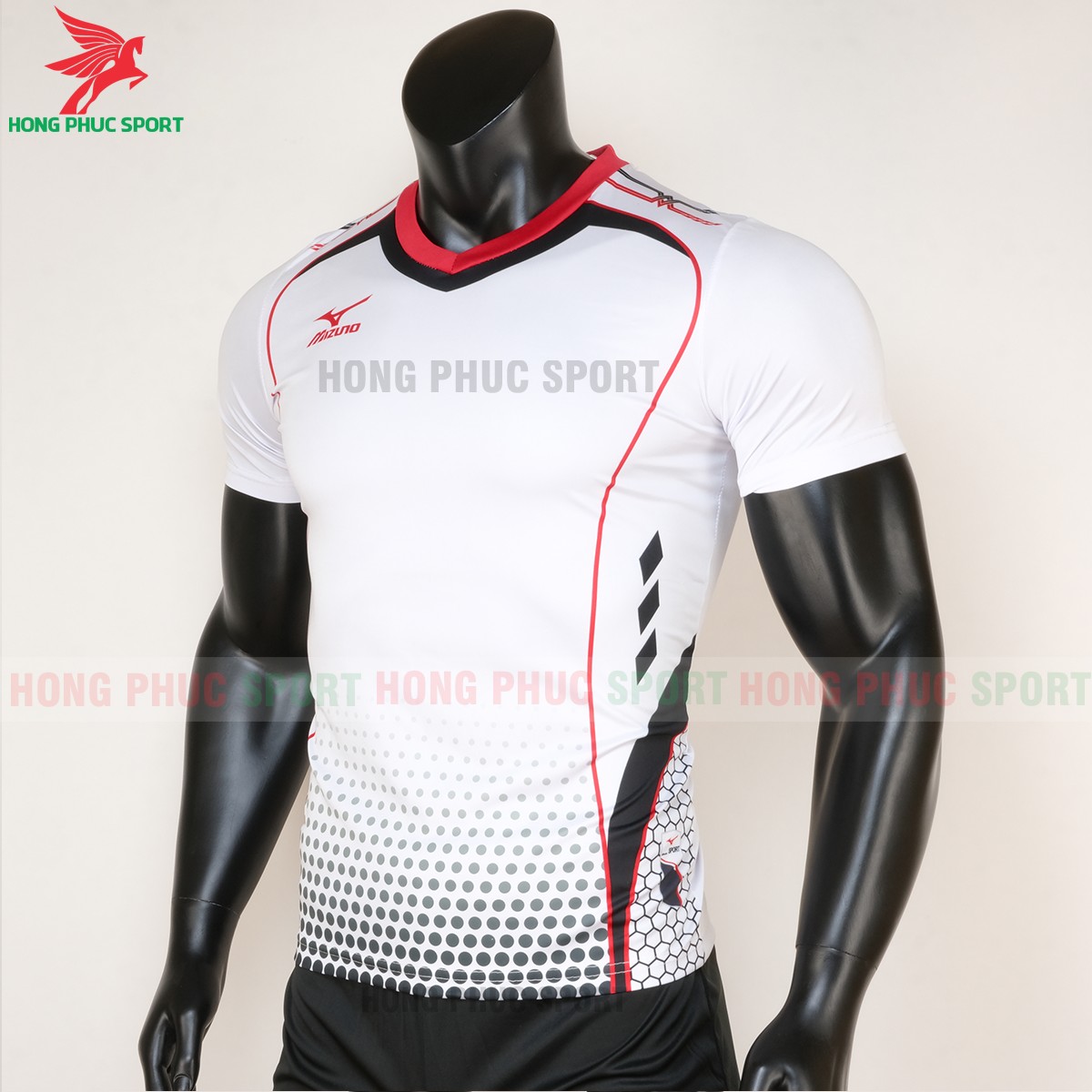 ao-bong-da-khong-logo-mau-trang-3 áo bóng đá không logo Mizuno màu trắng 3