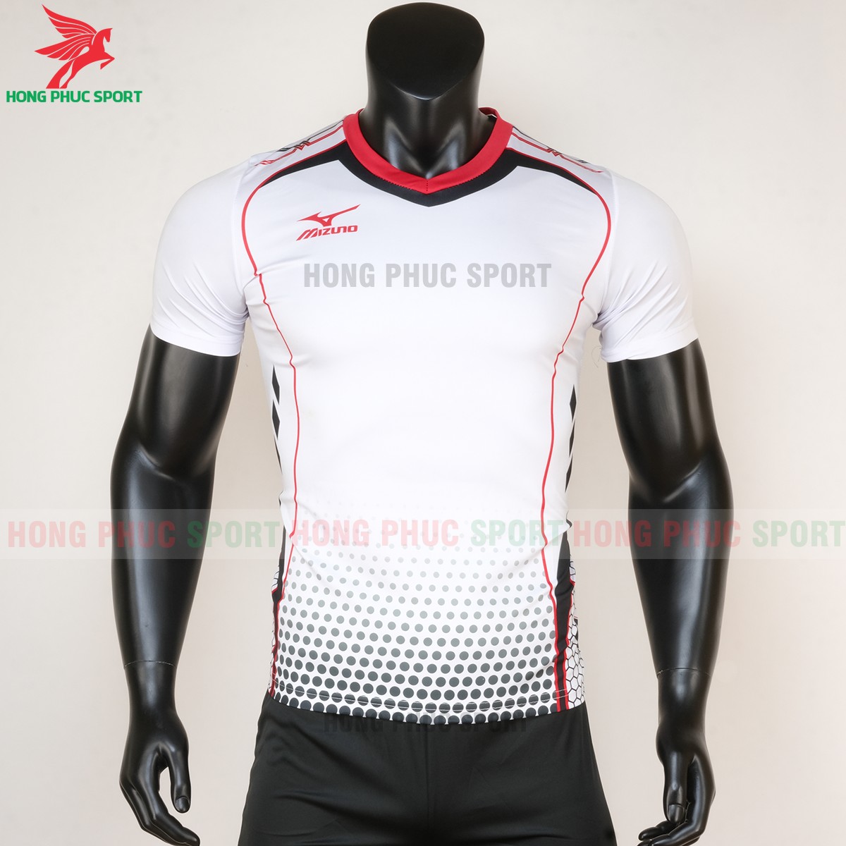 ao-bong-da-khong-logo-mau-trang-6 áo bóng đá không logo Mizuno màu trắng