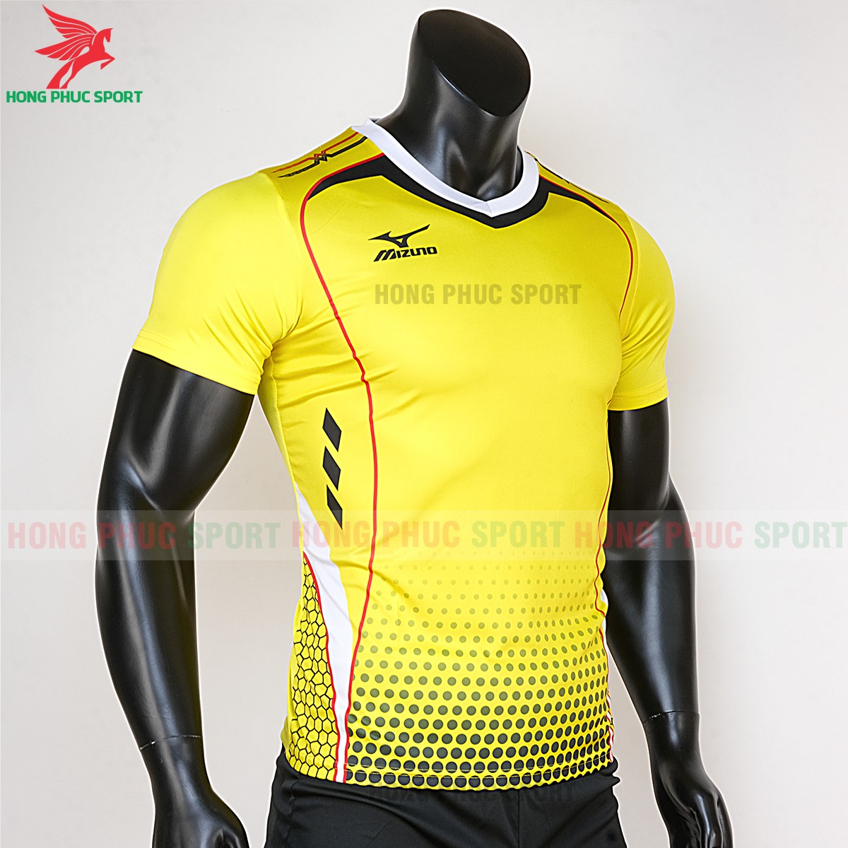 ao-bong-da-khong-logo-mau-vang-1 áo bóng đá không logo Mizuno màu vàng 5