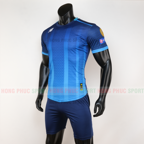 Áo bóng đá không logo newbalance xanh dương 4