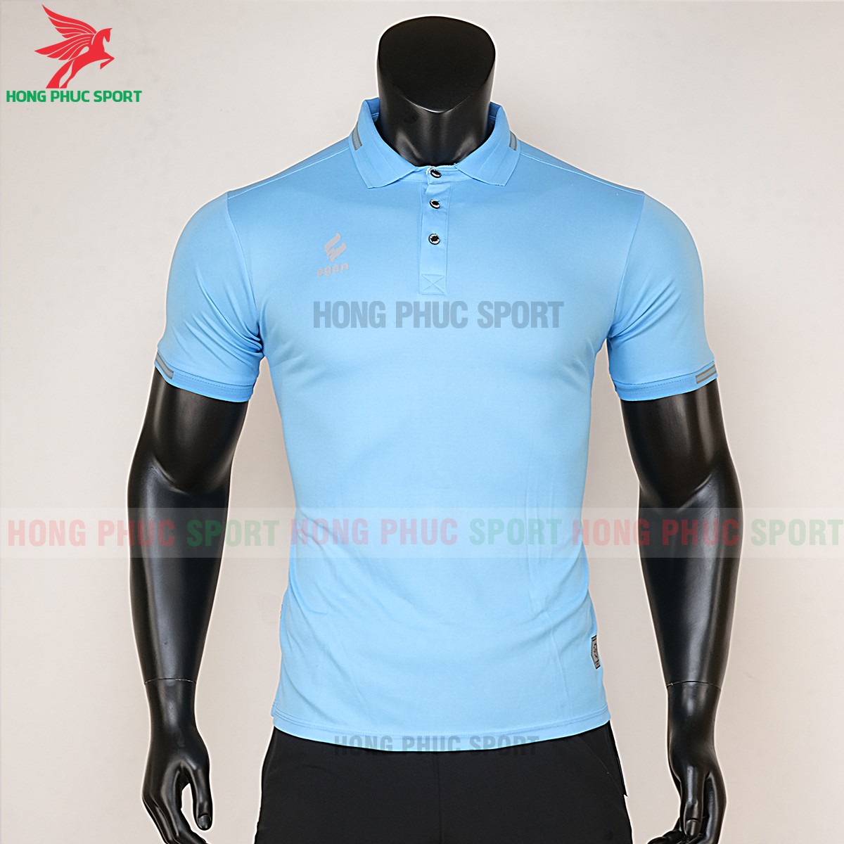 áo di chuyển bóng đá polo UV Egan xanh da trời 1