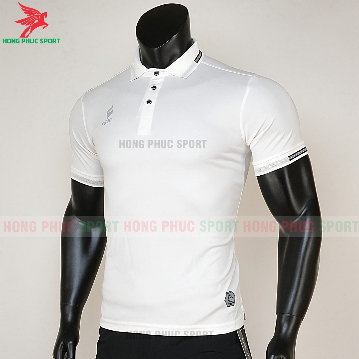 áo di chuyển bóng đá polo UV Egan trắng 2
