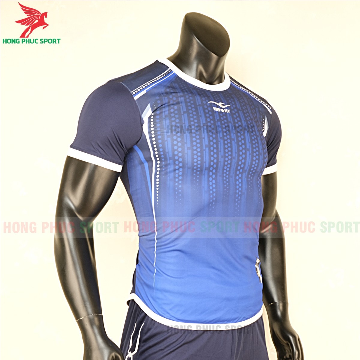 Áo bóng đá không logo Keep Fly Magic xanh dương 5