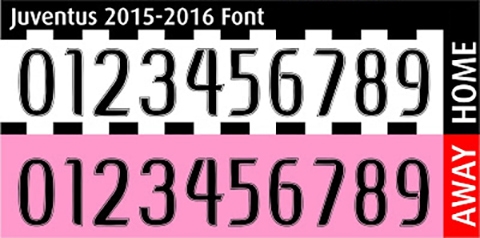 Font chữ số Juventus 2015 2016 (File .ttf)