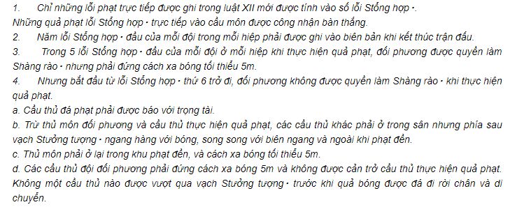 18 luật bóng đá 5 người - FIFA - lỗi tổng hợp