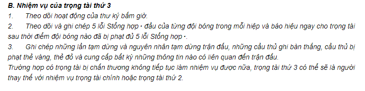 18 luật bóng đá 5 người - FIFA - trọng tài thứ 3