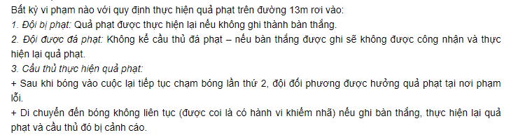 17 luật bóng đá 7 người 2019 - những quả phạt 1