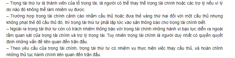 Luật bóng đá 7 người - trọng tài thứ 4