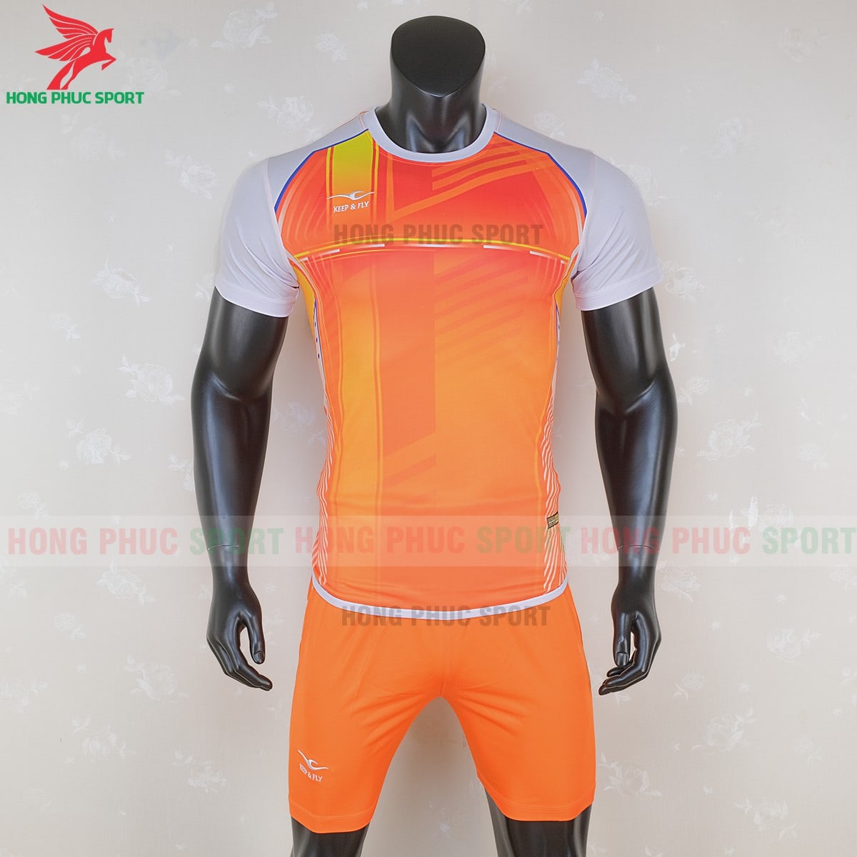 Áo bóng đá không logo Keep & Fly Warrior màu cam Áo bóng đá không logo Keep & Fly Warrior màu cam