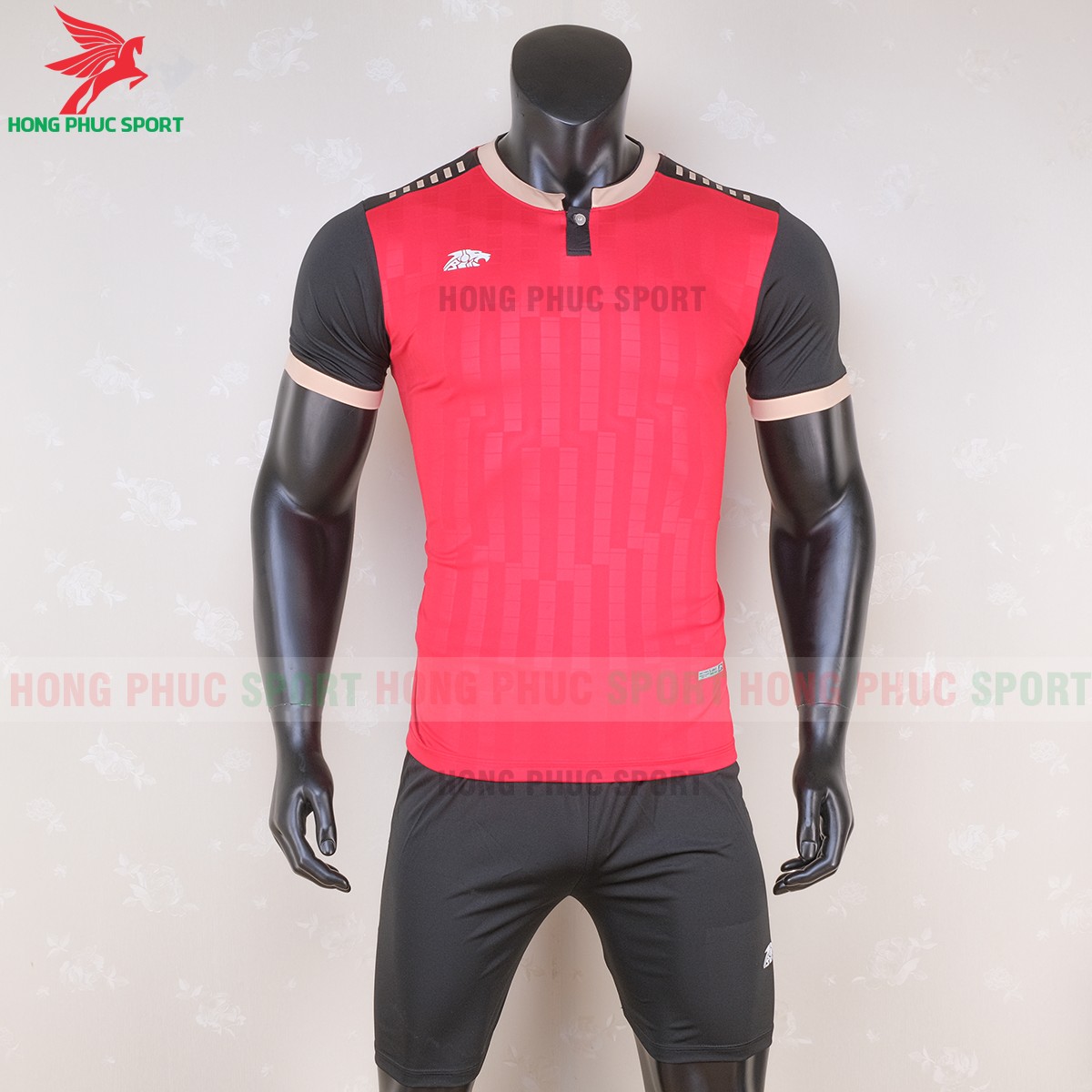 Đồ thể thao không logo Riki Neck màu đỏ 2020 2021 Đồ thể thao không logo Riki Neck màu đỏ 2020 2021