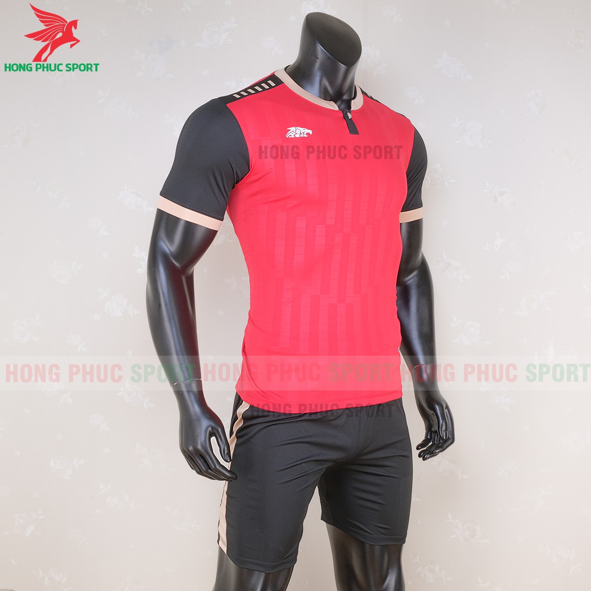Áo thể thao không logo Riki Neck màu đỏ 2020 2021 Áo thể thao không logo Riki Neck màu đỏ 2020 2021