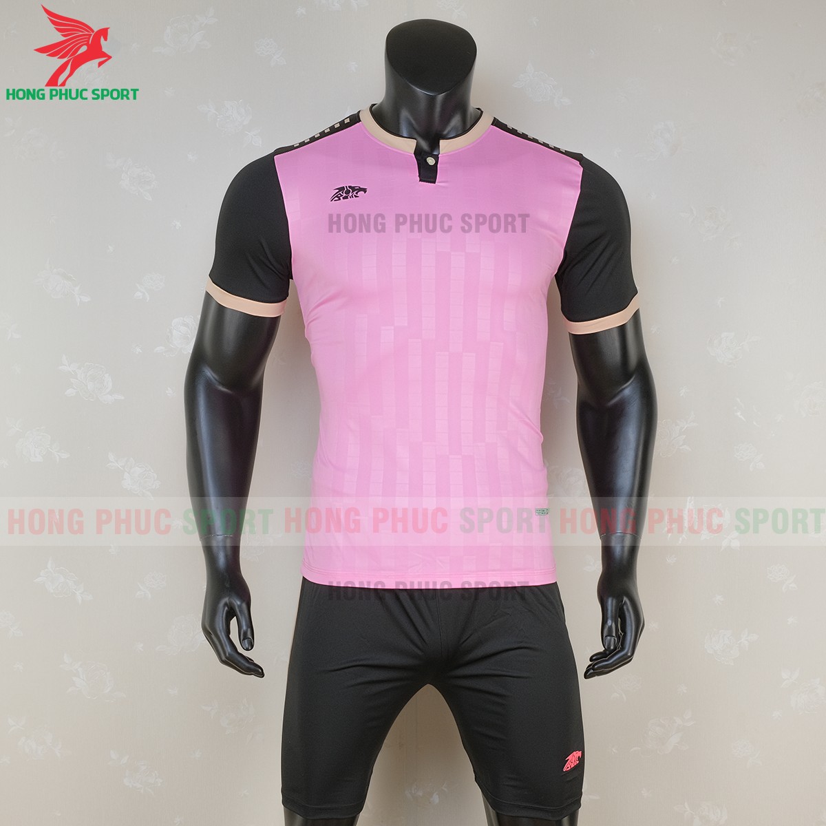 Đồ thể thao không logo Riki Neck màu hồng 2020 2021 Đồ thể thao không logo Riki Neck màu hồng 2020 2021