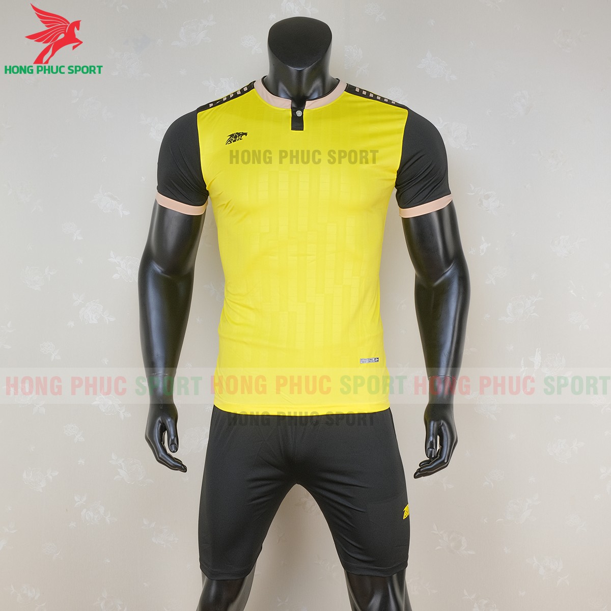 Đồ thể thao không logo Riki Neck màu vàng 2020 2021 Đồ thể thao không logo Riki Neck màu vàng 2020 2021