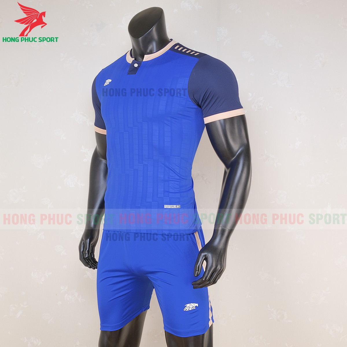 Áo thể thao không logo Riki Neck xanh dương 2020 2021 Áo thể thao không logo Riki Neck xanh dương 2020 2021