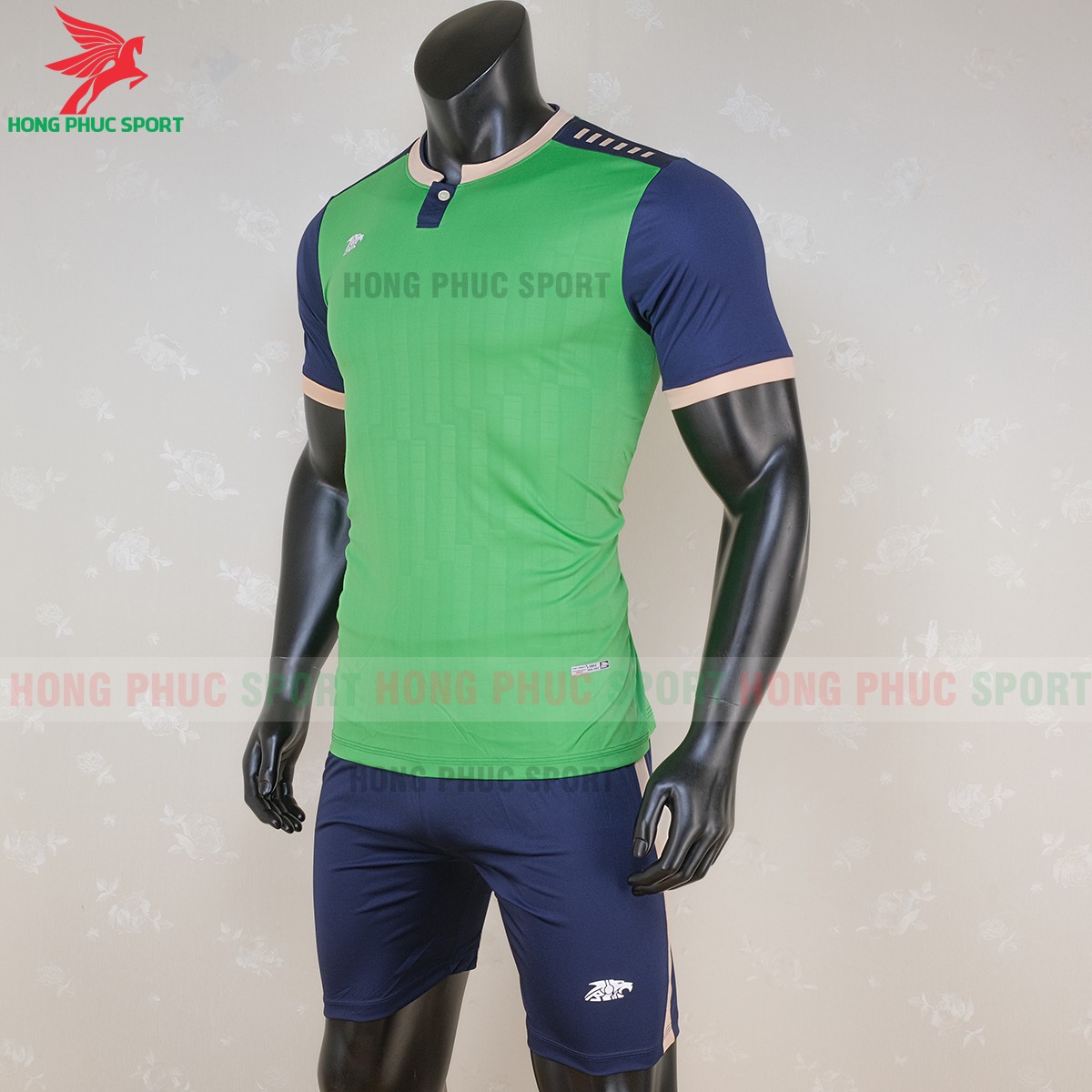 Áo thi đấu không logo Riki Neck xanh lá cây 2020 2021 Áo thi đấu không logo Riki Neck xanh lá cây 2020 2021
