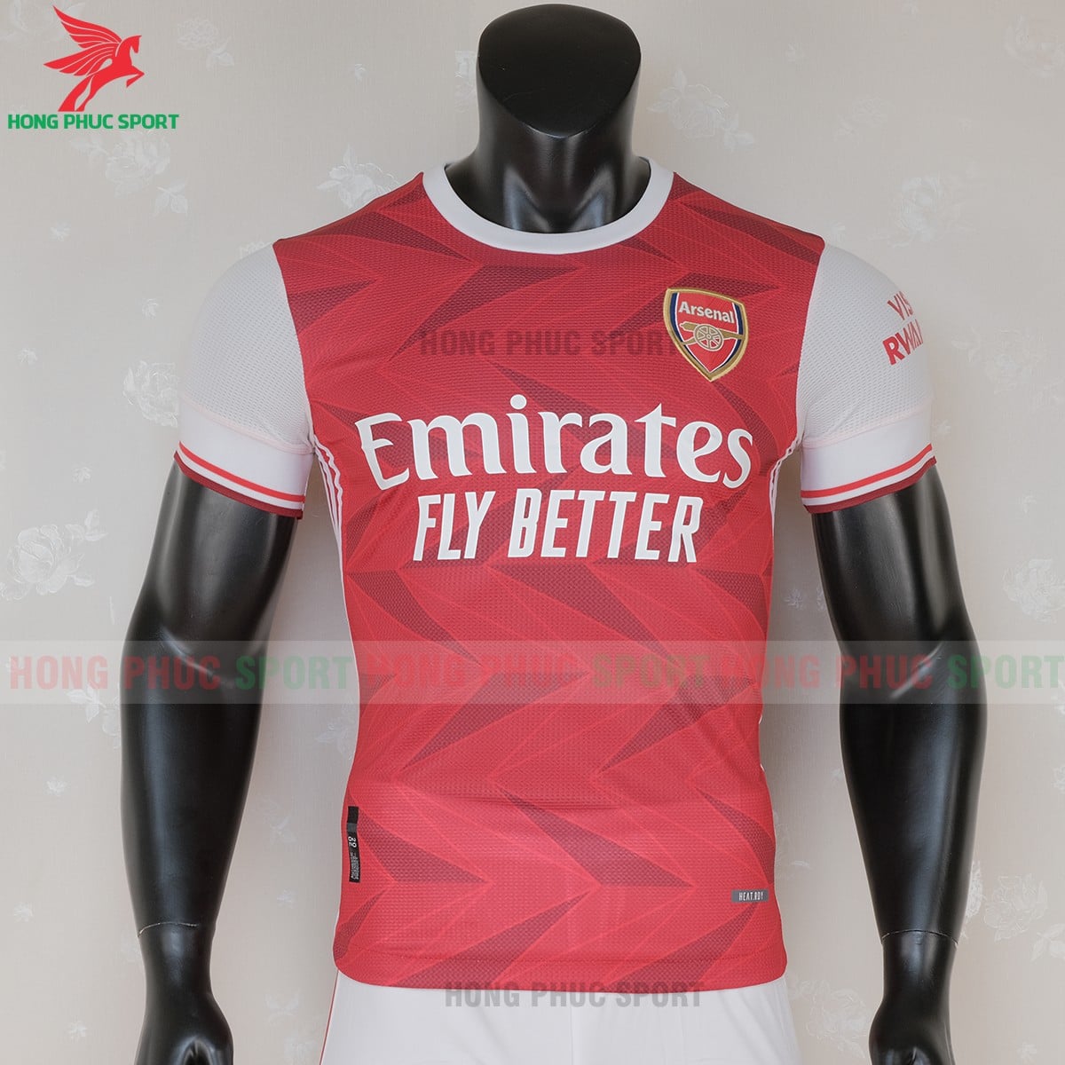 Áo bóng đá Arsenal 2020 2021 sân nhà (cận) Áo bóng đá Arsenal 2020 2021 sân nhà (cận)
