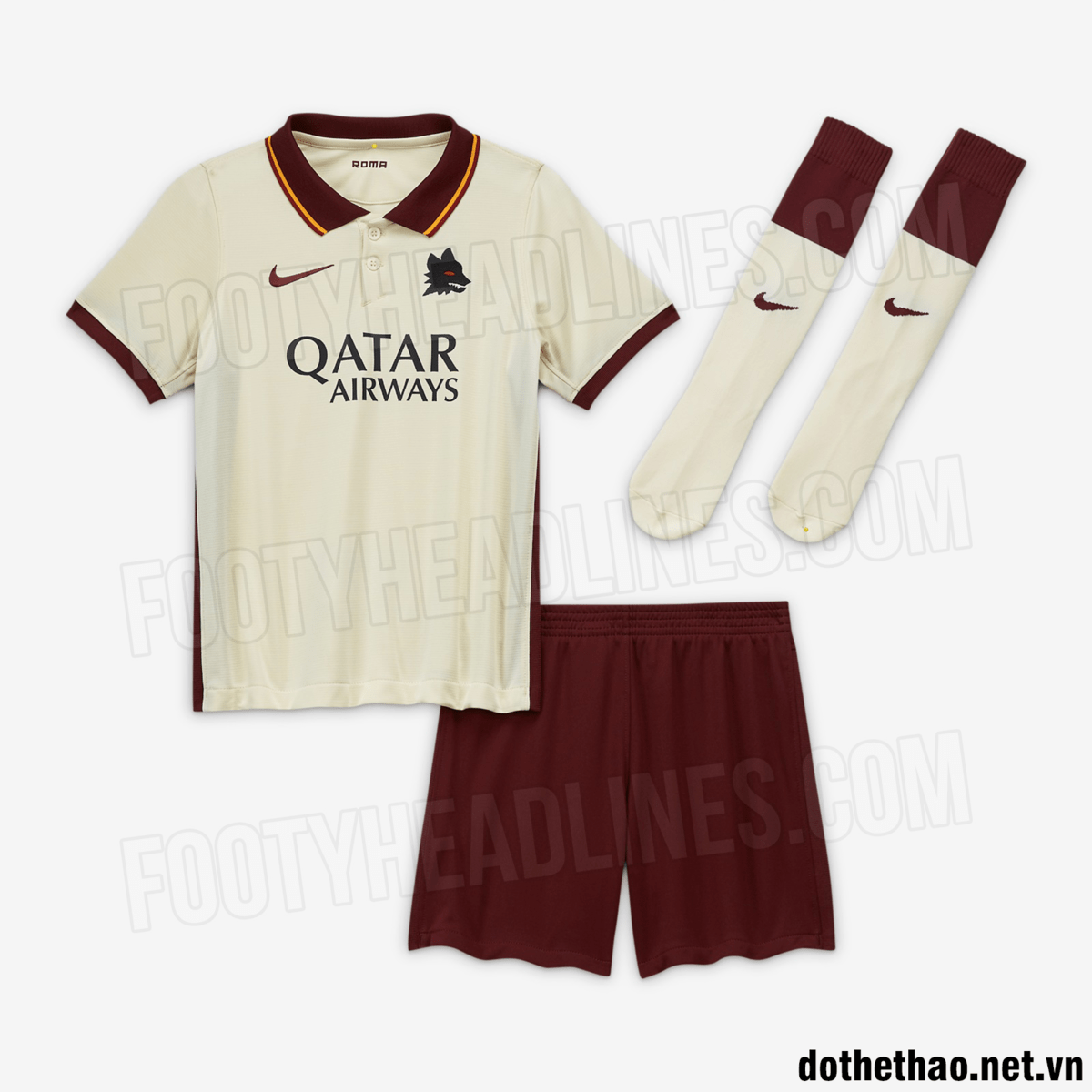 Bộ quần áo bóng đá AS Roma 2020 2021 sân khách 