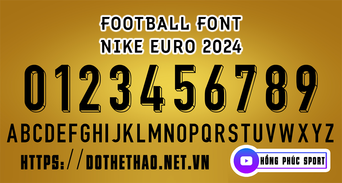 Font số bóng đá Nike-Euro-2024-