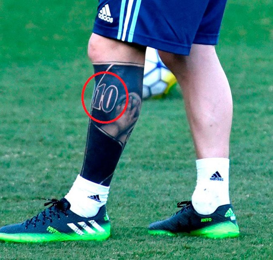 Hình xăm dài gần nửa mét trên chân trái của Messi  VnExpress Thể thao